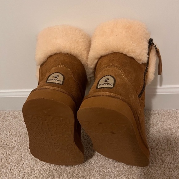 Ladies Size 7 Brown BEARPAW Zip-Up Fleece Lined Boots - NEW! - Picture 2 of 5